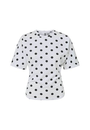 Pieces, T-SHIRT PCALLI FITTED - T-shirt imprimé - bright white