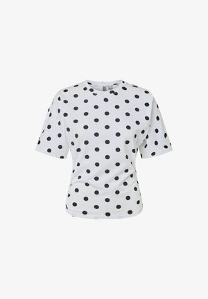 Pieces, T-SHIRT PCALLI FITTED - Trükipildiga T-särk - bright white