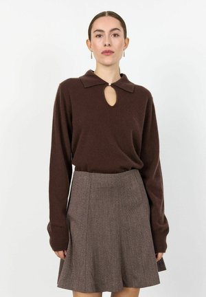 ELOISE - Langærmet T-shirt - hazelnut mel