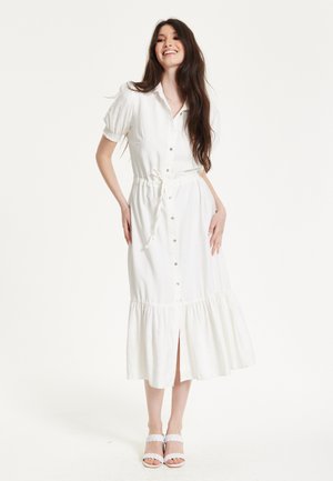 BUTTON MIDI - Shirt dress - white