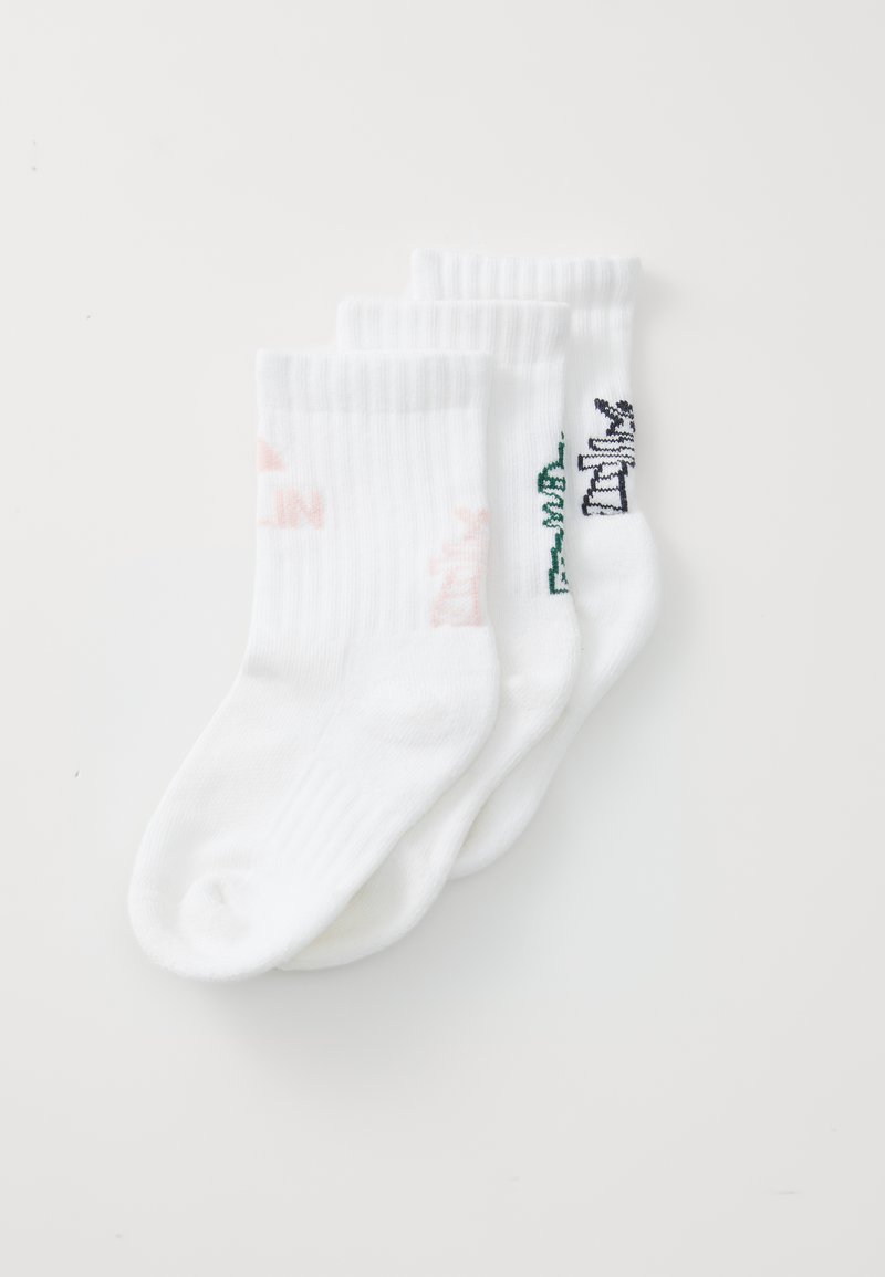 adidas Performance 3 PACKS - Sportinės kojinės - white/collegiate green