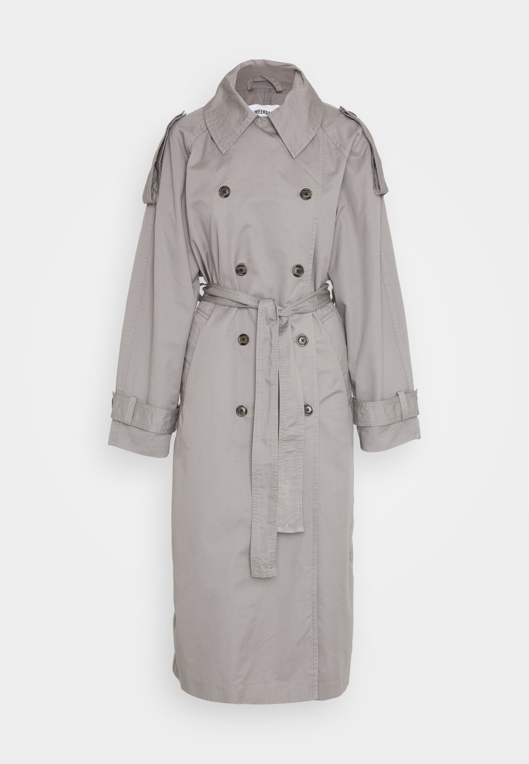 Grey trench coat