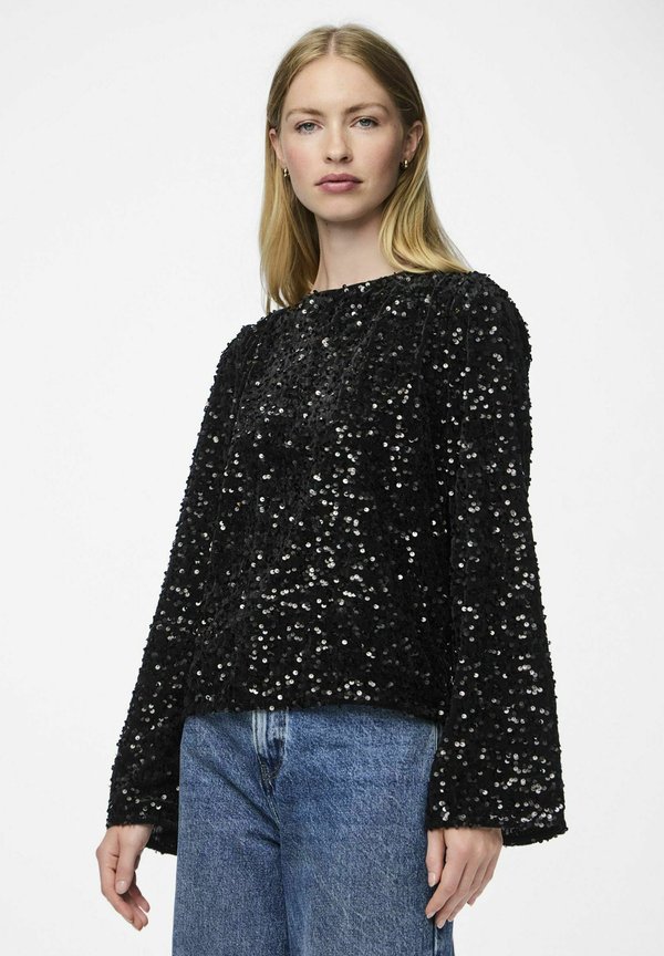 PCKAM LS DEEP BACK BOW - Bluse