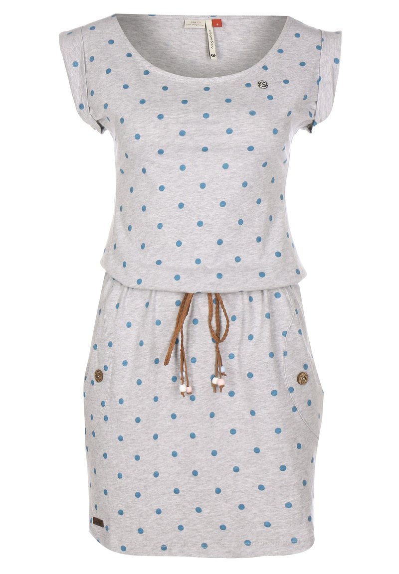 Ragwear TAG DOTS - Jerseykleid - light grey