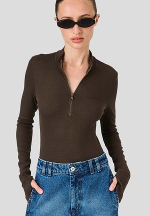 LA MANIA Top s dlouhým rukávem - brown