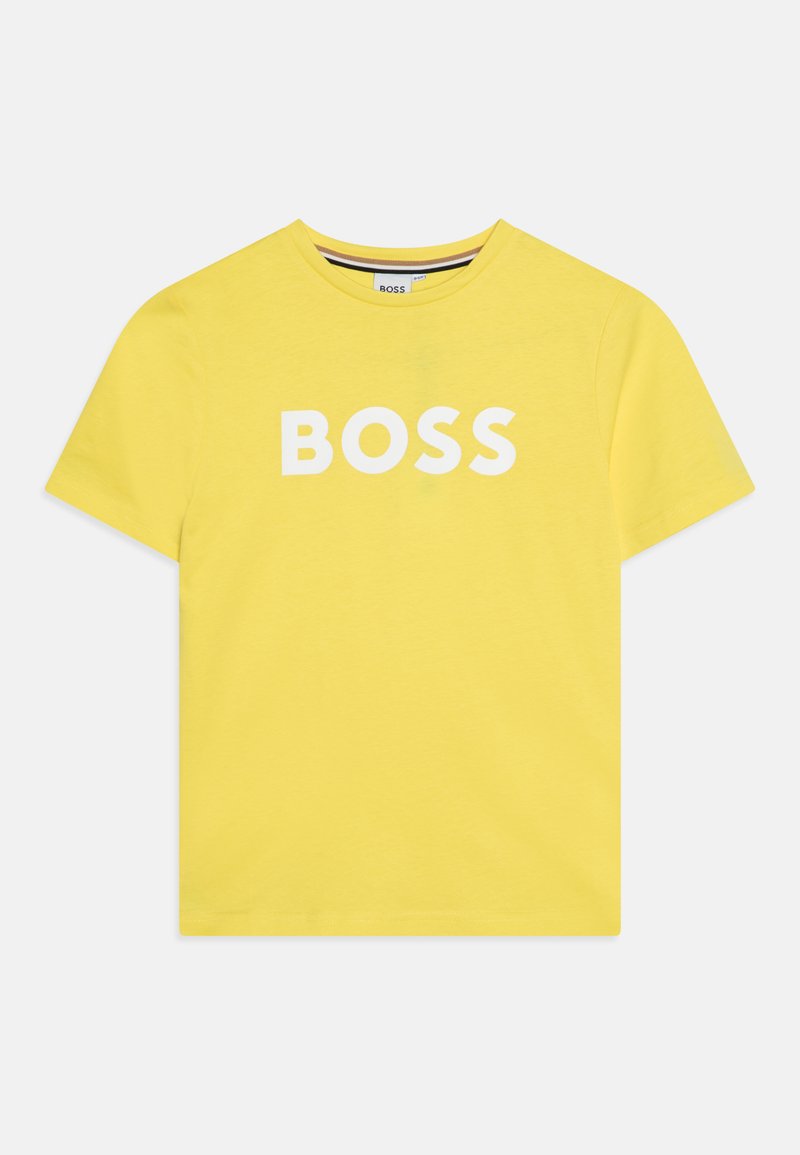 BOSS Kidswear T-shirt print geel BOSS Kidswear T-shirt print geel