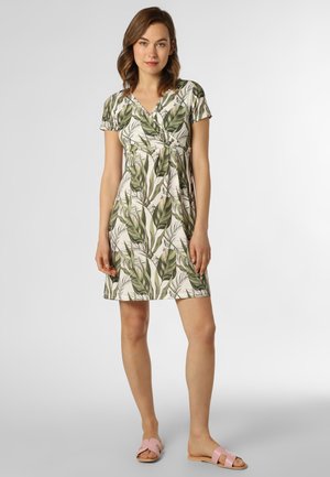 Day dress - khaki ecru