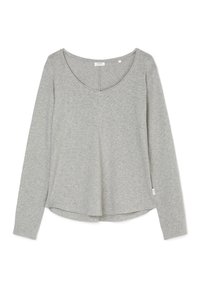 LONG SLEEVE V NECK - Topper langermet - stone melange