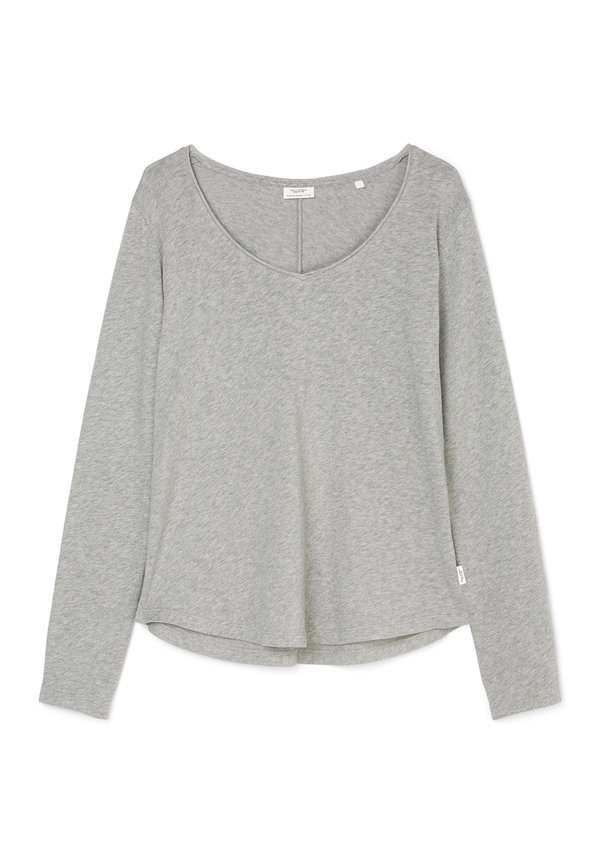 LONG SLEEVE V NECK - Long sleeved top - stone melange2