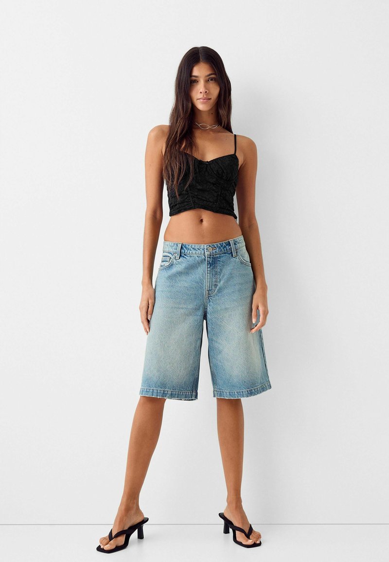 Bershka Top zwart Bershka Top zwart