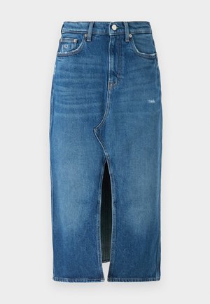 Tommy Jeans CLAIRE MIDI SKIRT - Jeansrok - blue denim