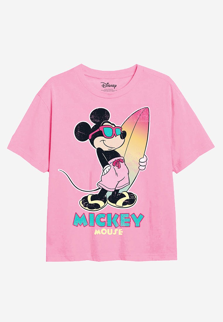 Disney T-shirt print donkerroze