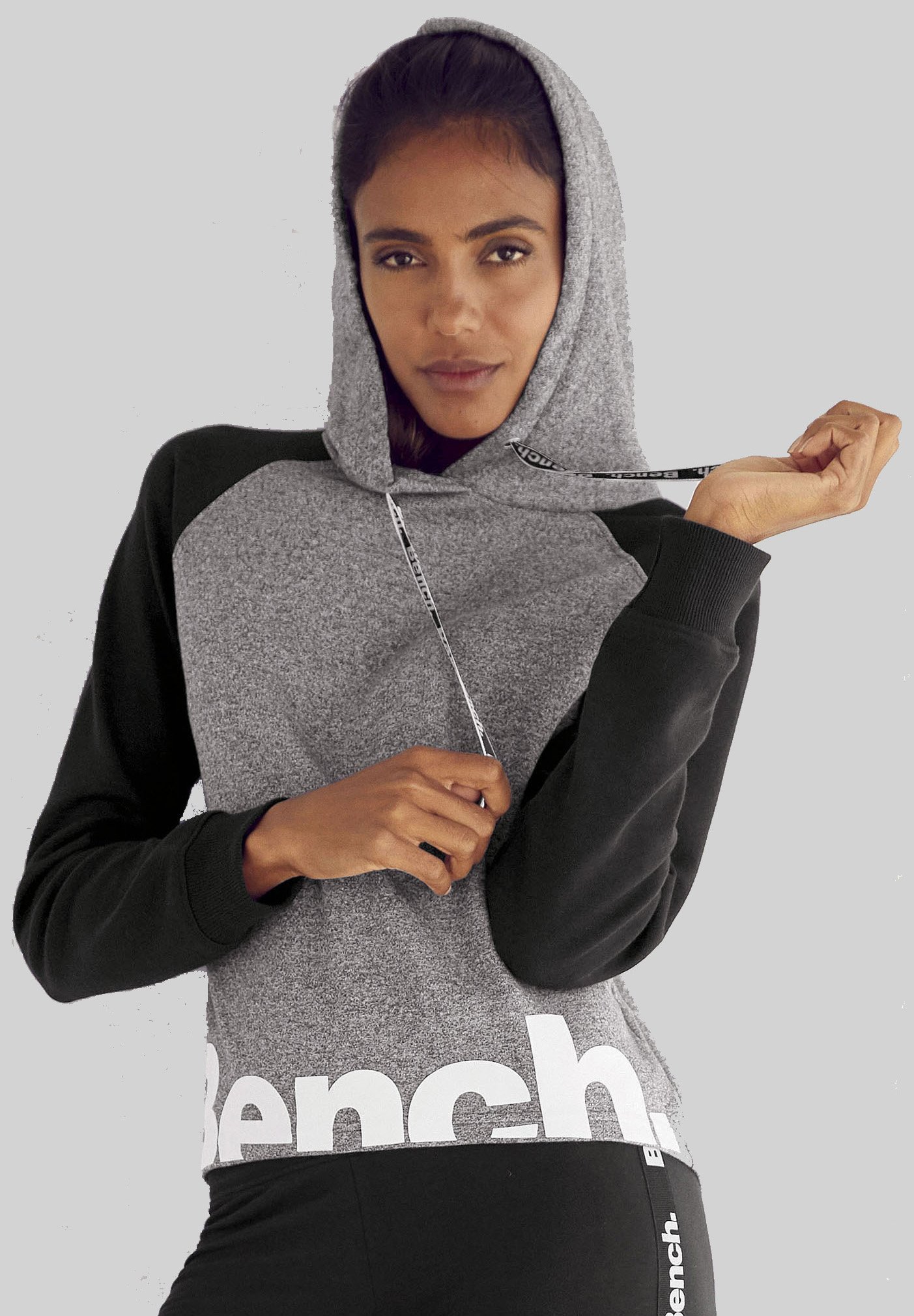 Bench Sweatshirt grau-schwarz/grau