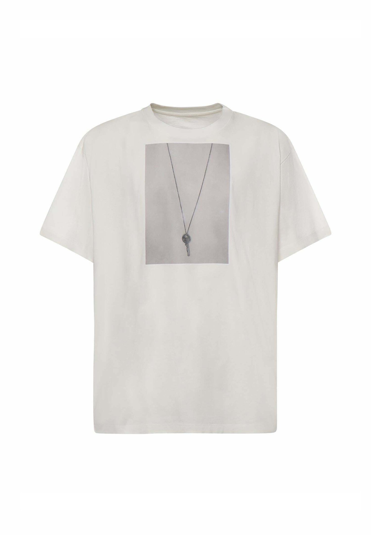 MM6 Maison Margiela KEY NECKLACE - T-shirt con stampa - white 