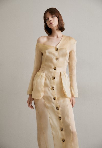 A.W.A.K.E. MODE OFF SHOULDER ORGANDY WITH POCKETS - Cocktail dress / Party dress - beige