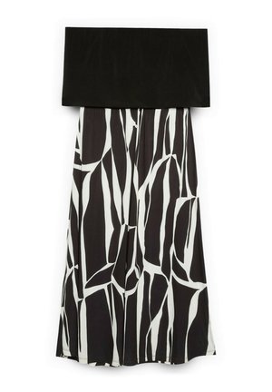 Fiorella Rubino, VESTITO CHILL OFF SHOULDER CON STAMPA - Maxi-jurk - nero