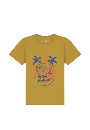 RIDE THE WAVES - T-shirt imprimé - ochre