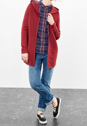 QS Cardigan - mottled bordeaux
