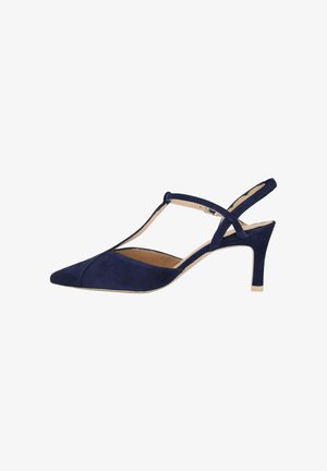 Unisa, LINGBACK IN CAMOSCIO BLU - Decolleté - ocean
