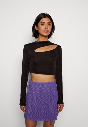 NMJORDAN CUT OUT - Long sleeved top - black