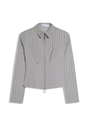 ZIPPED LONG SLEEVE - Blúzka so zapínaním na gombíky - grey