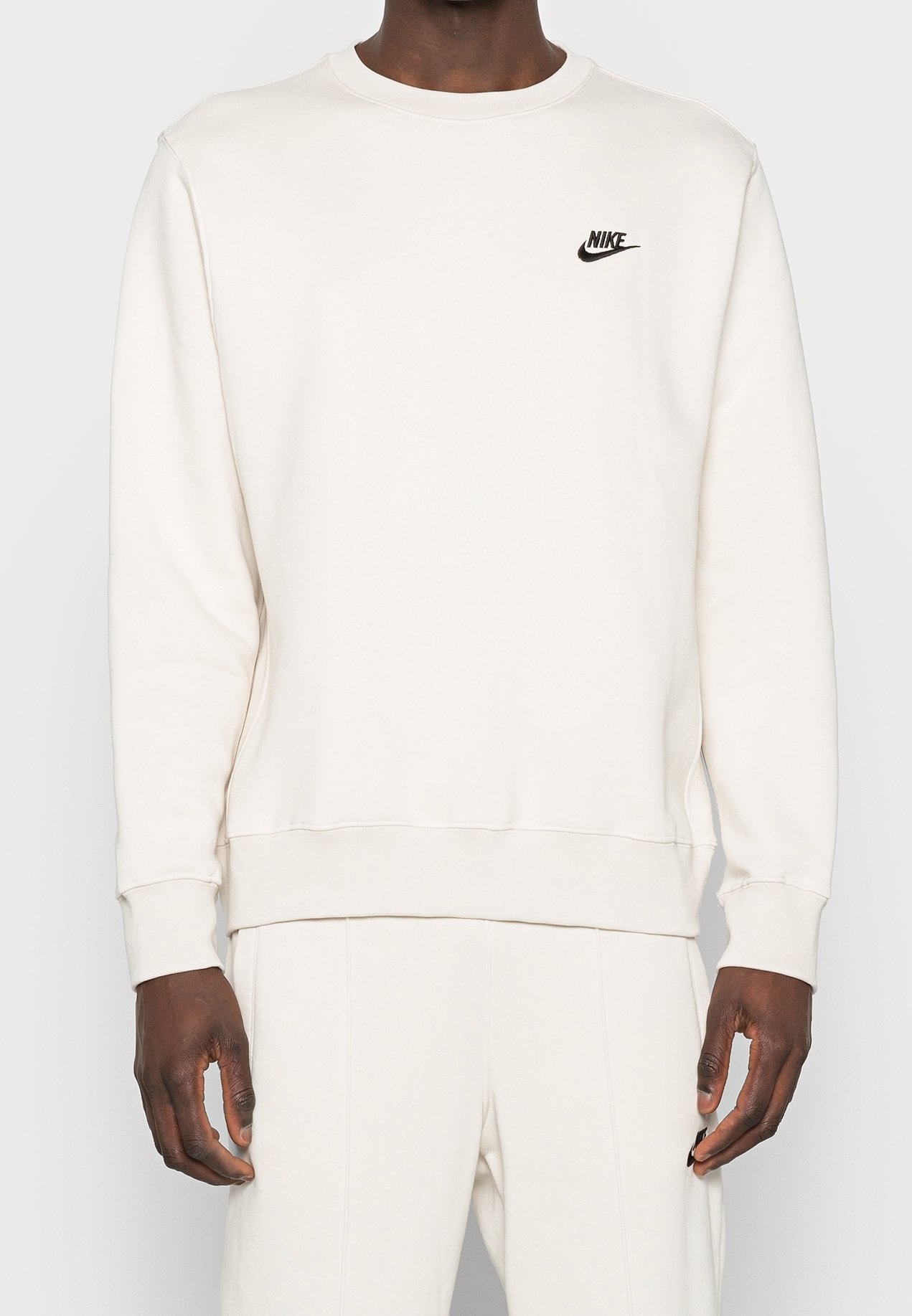 nike swoosh sweater beige