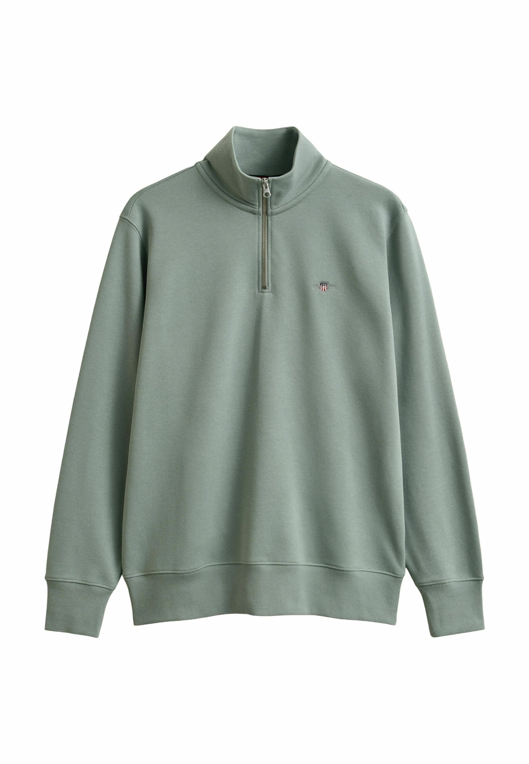 GANT REG SHIELD HALF ZIP - Mikina - ceramic grey