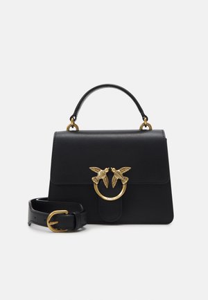 LOVE ONE TOP HANDLE MINI - Handbag - nero/antique gold-coloured