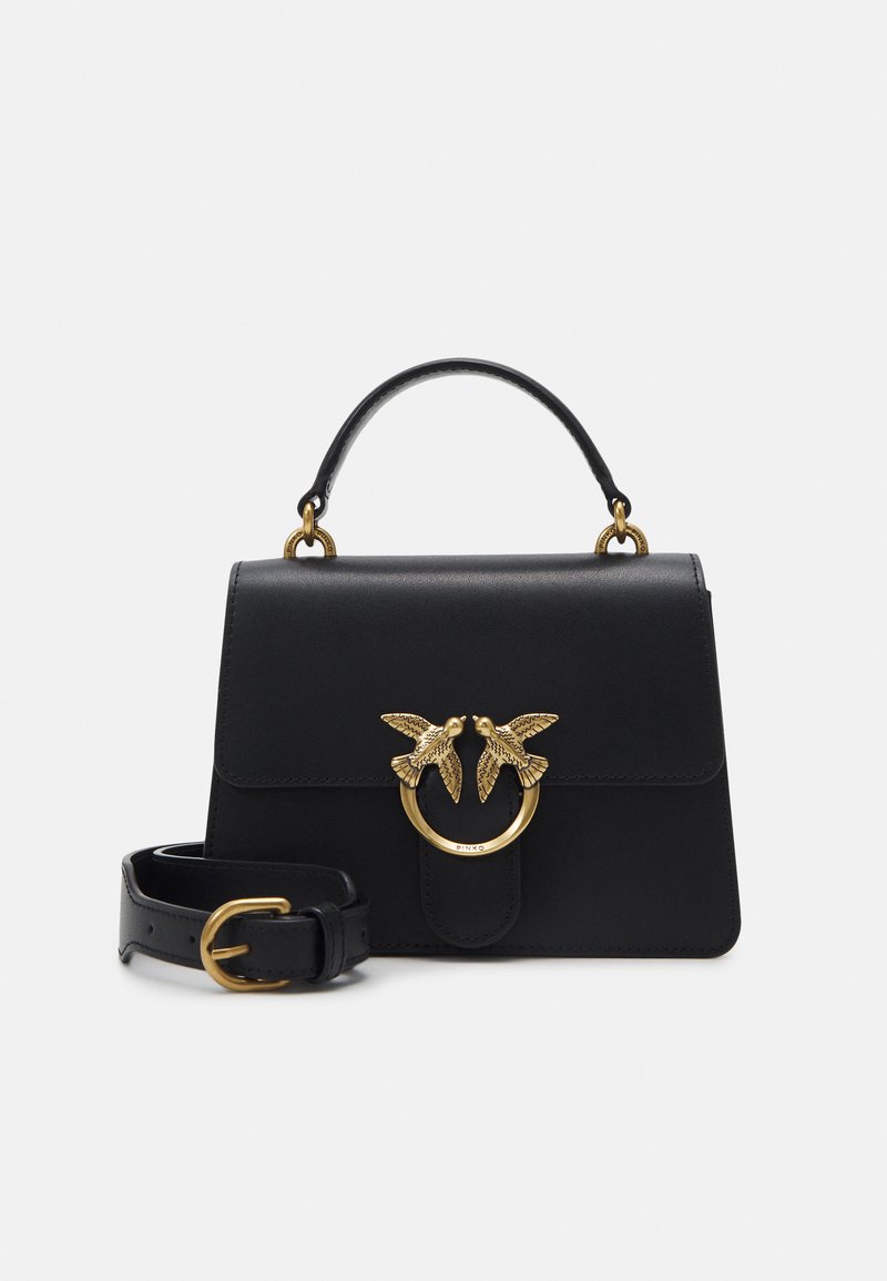 Pinko - LOVE ONE TOP HANDLE MINI LIGHT - Handtasche - nero/antique gold-coloured, Vergrößern