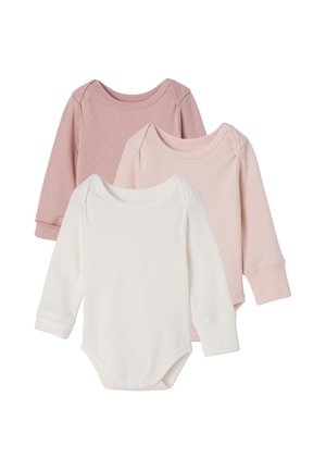 Vertbaudet, VERTBAUDET PACK OF 3 LONG-SLEEVED BODYSUITS FOR BABY GIRLS - Body - rose