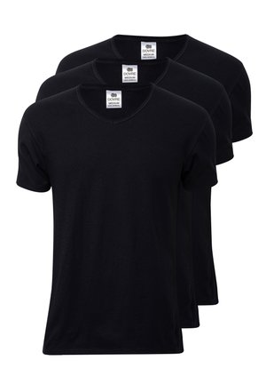 3-PACK V-NECK - T-Shirt basic - black