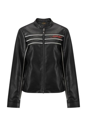 Ed Hardy TILL DEATH BIKER - Faux leather jacket - black