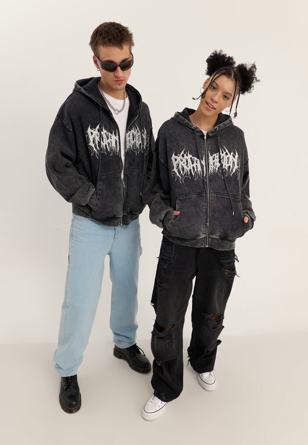 WASHED ZIP-HOODIE UNISEX - Zip-up sweatshirt