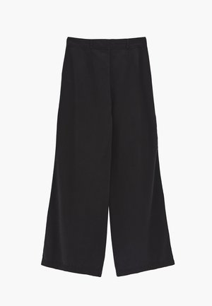 OXXO, OXXO HIGH WAIST POCKET DETAILED WIDE LEG PANTS - Pantalon classique - black
