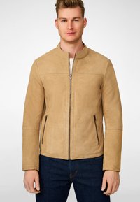 TOMASO - Læderjakker - beige