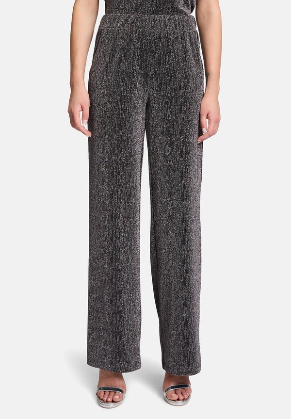 IM GLITZER-LOOK - Stoffhose - schwarz