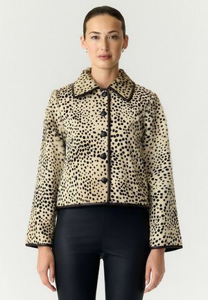 YAS, Veste en cuir - sea pearl