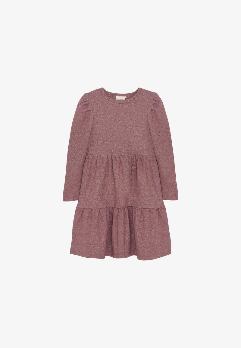 Minymo LS GLITTER - Strickkleid - deco rose