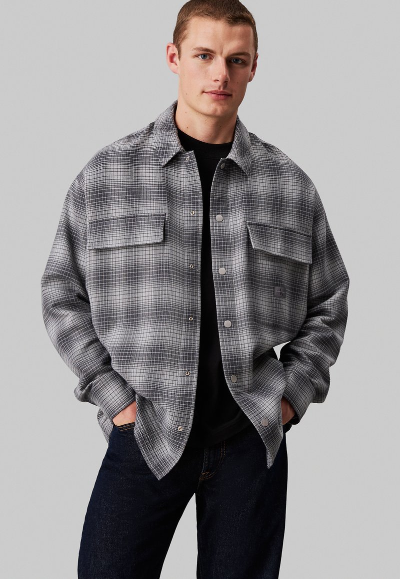 Calvin Klein Jeans Camicia - white   grey check