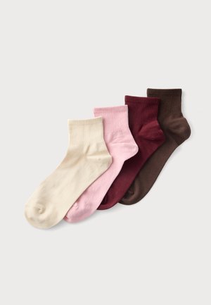 Lindex, SOCK HIGH ANKLE 4 PACK - Chaussettes - light pink