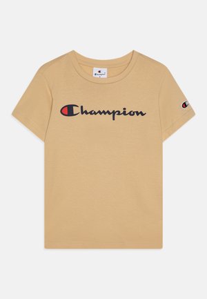 ICONS CREWNECK CONTRAST LOGO UNISEX - T-Shirt print - tan