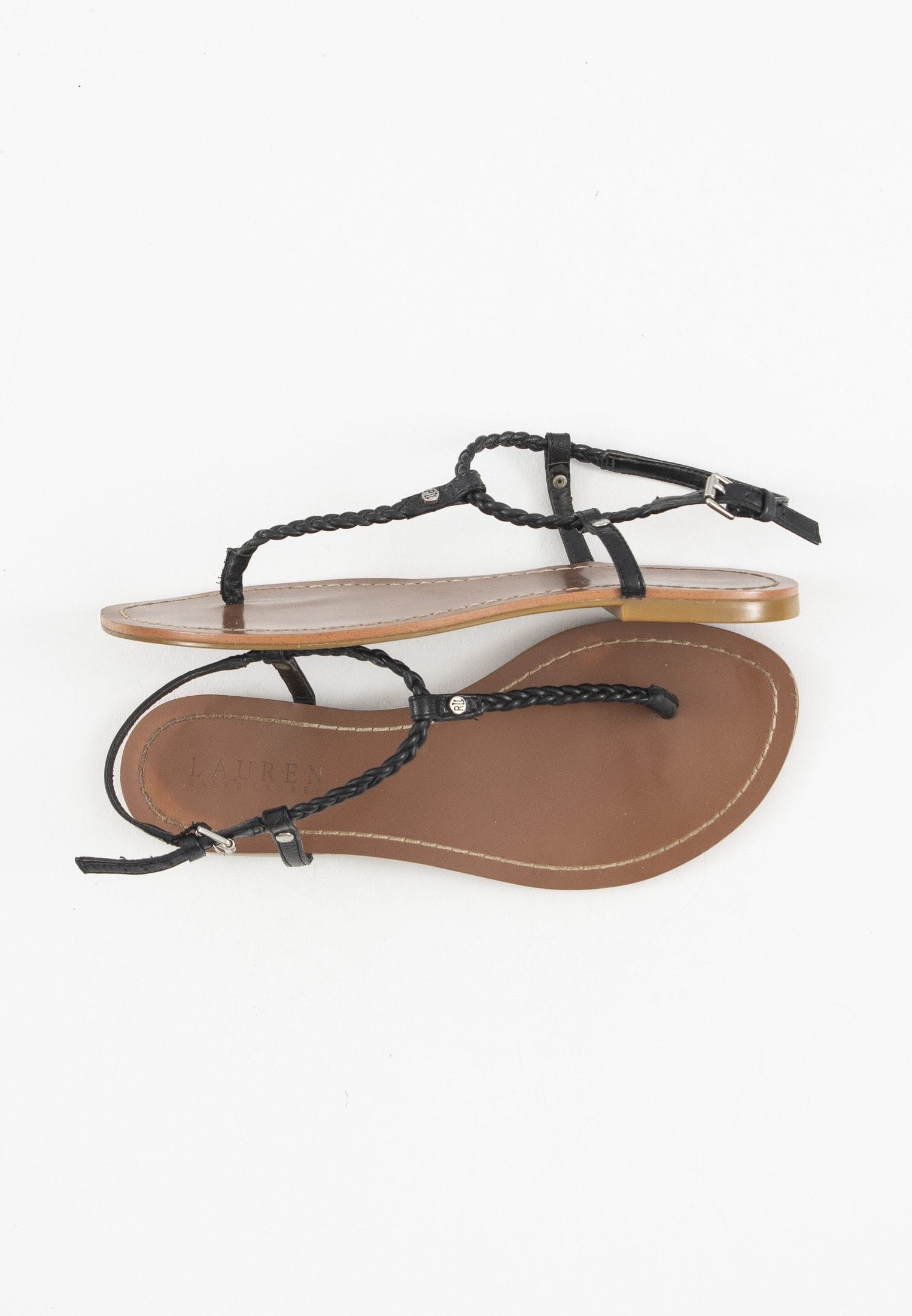 Lauren Ralph Lauren Sandalias de dedo - schwarz/negro - Zalando.es