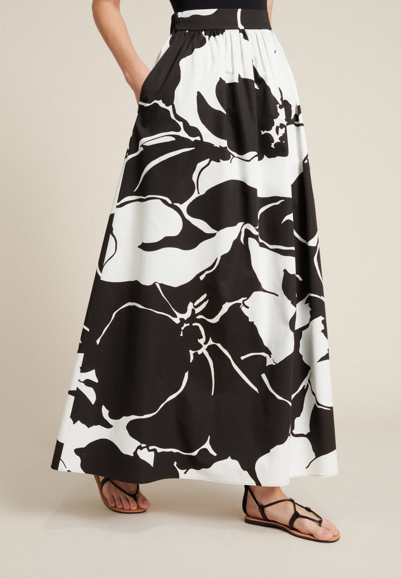 Luisa Spagnoli Gonna a campana - bianco-nero/bianco - Zalando.it