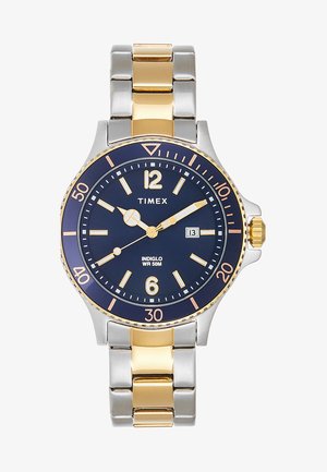 Timex HARBORSIDE 42 mm BRACELET - Montre - silver-coloured/gold-coloured/blue