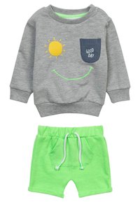 MINOTI - CREW NECK AND SHORTS SET - Shorts - grey neon green Thumbnail-Bild 1