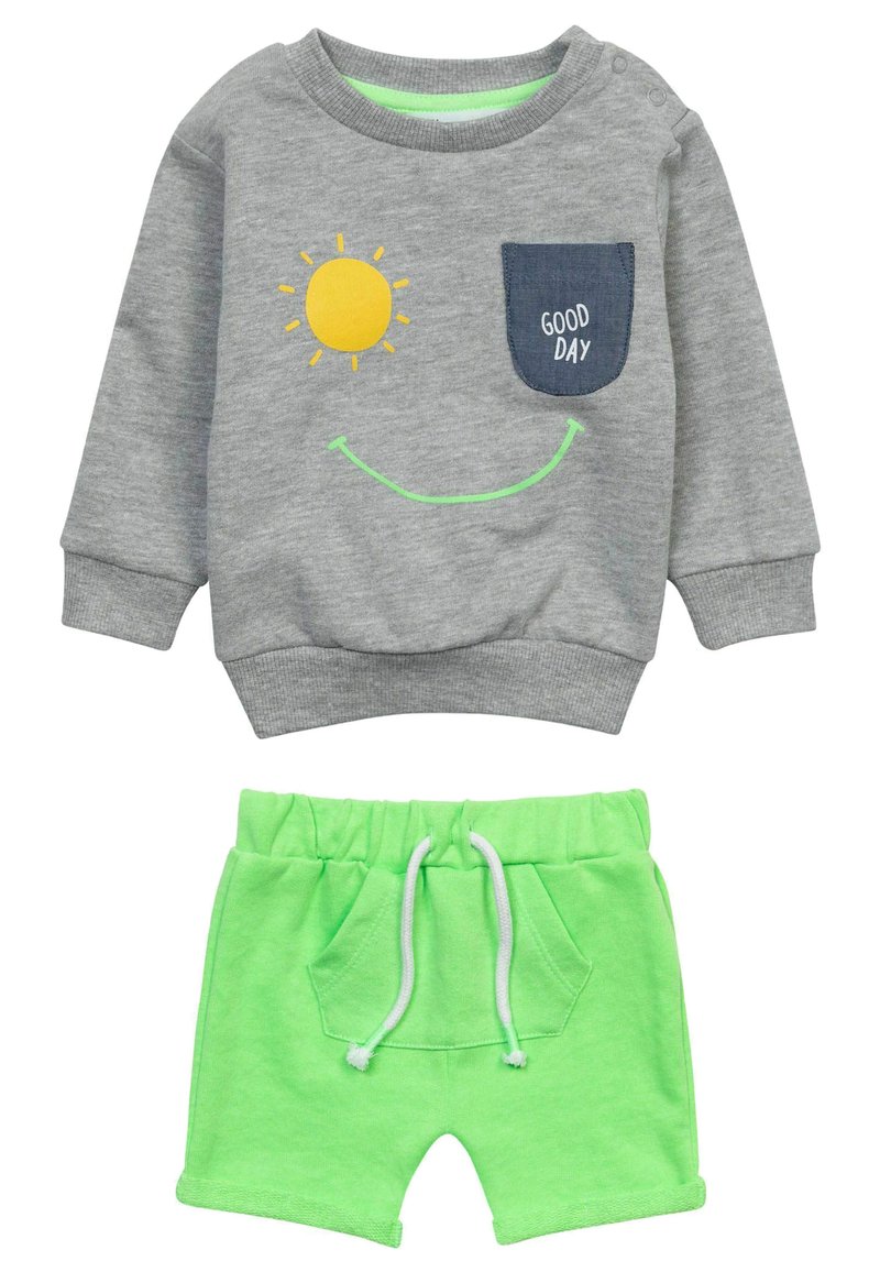 MINOTI - CREW NECK AND SHORTS SET - Shorts - grey neon green, Vergrößern