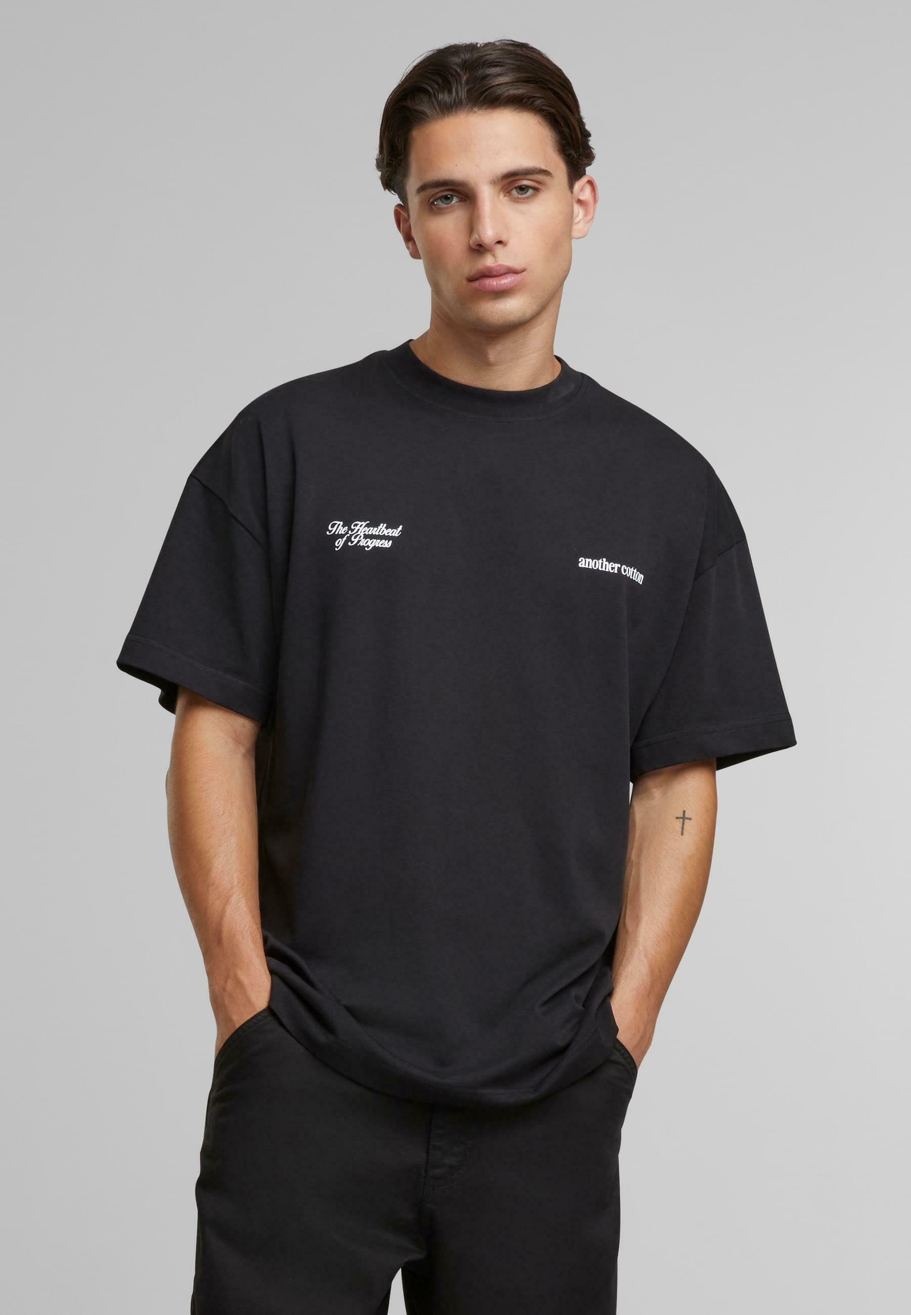 Another Cotton Lab ABOUT PASSION OVERSIZE - Print T-shirt - black