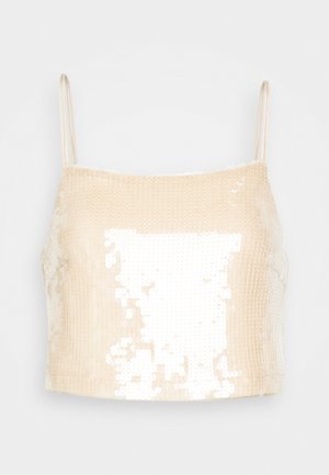 Calvin Klein Jeans SEQUINS - Felső - frosted almond