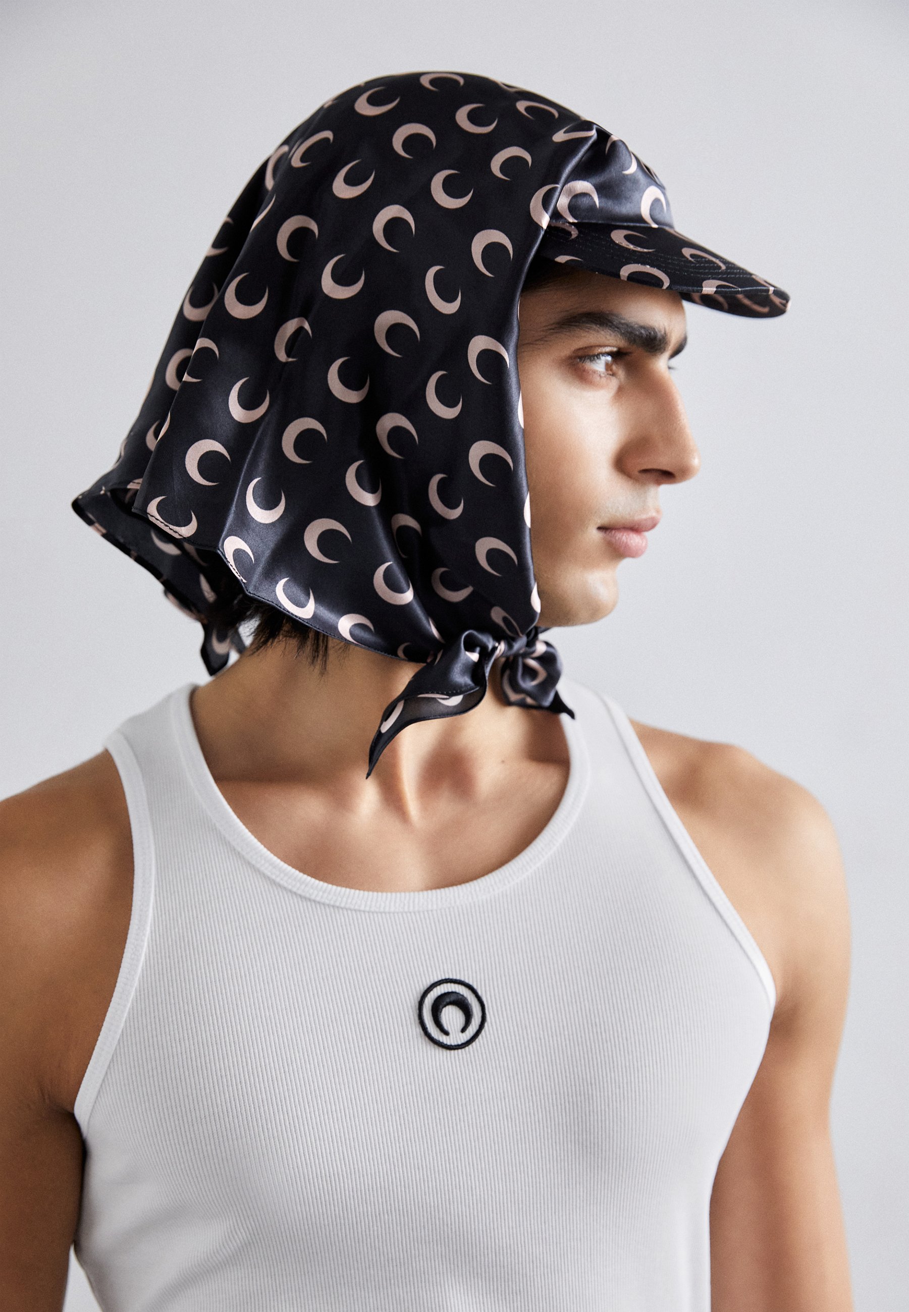 MARINE SERRE VEILED UNISEX - Cap - black/beige/black