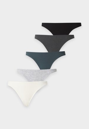 Even&Odd by Zalando, BRAZILIAN SUPER THONG 5 PACK - Brazilian - black/grey shades/white